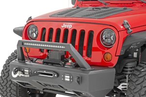 Jeep Wrangler LED Headlights - Front - Rough Country - 7 Inch, DOT Approved, Projection - '07-'18